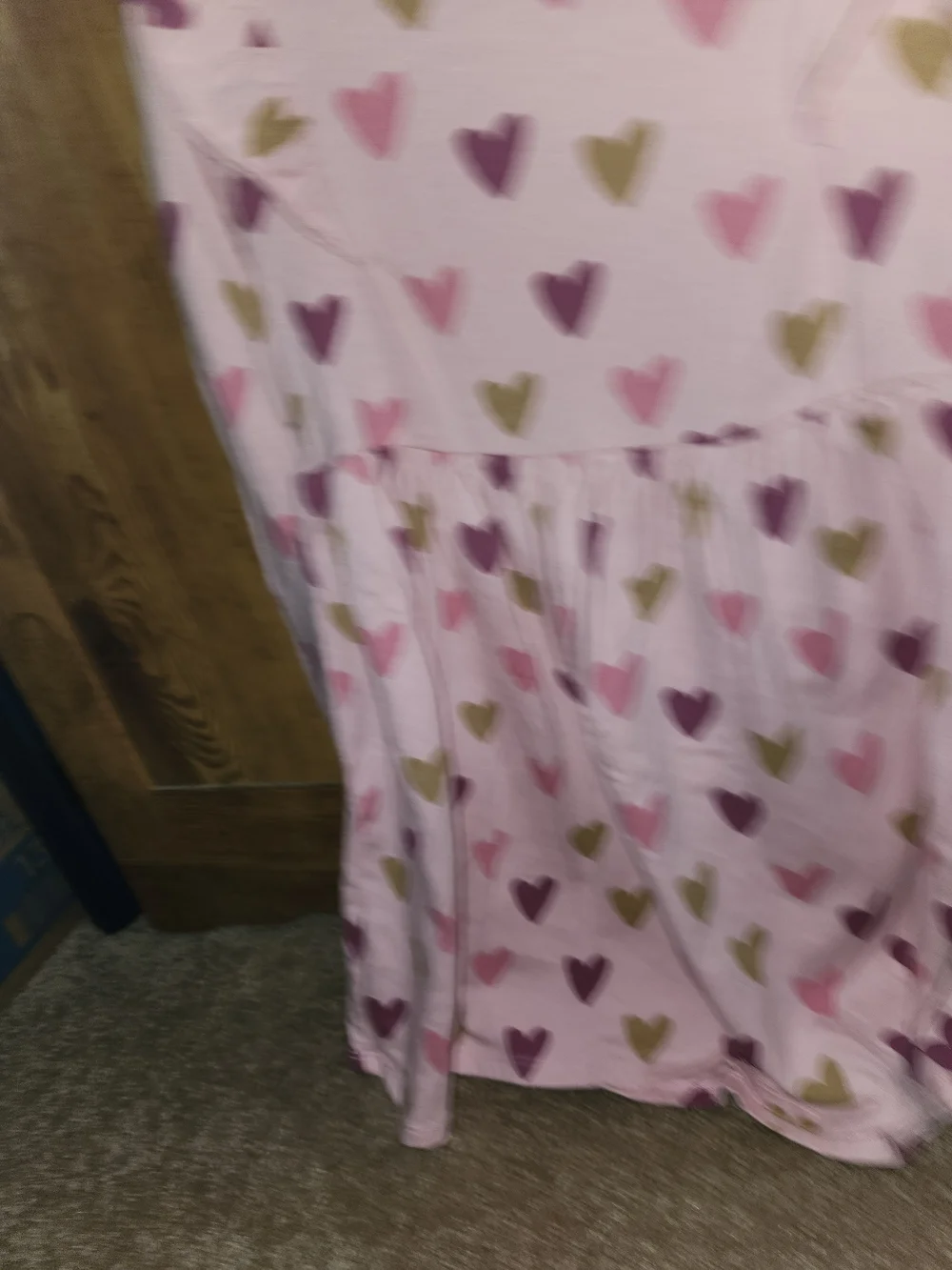 Carter's Pink Heart Ruffle Long-Sleeve Dress